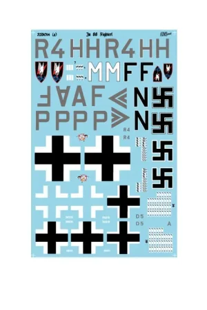 Lage Kosten Sticker Junkers Ju-88 Fighters 'Junkers Ju-88G-1 / Ju-88G-6 / Ju-88C-4 / Ju-88C-6 / (dubbel vel)