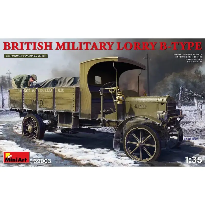 British military lorry b-type zeer gedetailleerd model nauwkeurig motoronderdelen inbegrepen foto-geettde onderdelen inbegrepen Bestel Nu