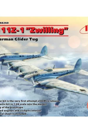 Alleen Vandaag Heinkel He-111Z-1 "Zwilling", WO II Duitse zweefvliegtuig Schaalmodel