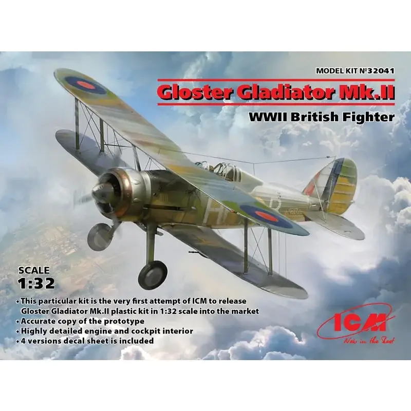 Gloster Gladiator Mk.II WWII British Fighter Schaalmodel Flitsaanbieding