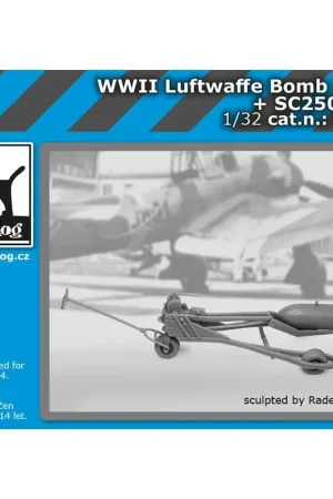 Dagaanbieding Luftwaffe bomwagen uit de Tweede Wereldoorlog + SC250 bom Figuren