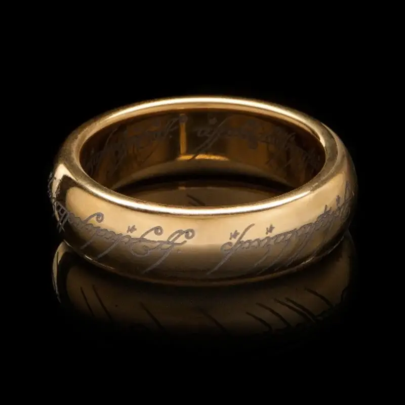 Gratis Retour Lord of the Rings: The One Ring - Gold Plated Tungsten Maat 12