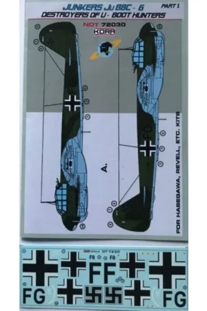 Shop Nu Sticker Junkers Ju-88C-6 Vernietiger van U-Boot-jacht.Pt. Decal