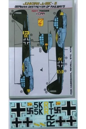 Sticker Junkers Ju-88C-6 Spoorwegvernietiger Decal Goedkoop