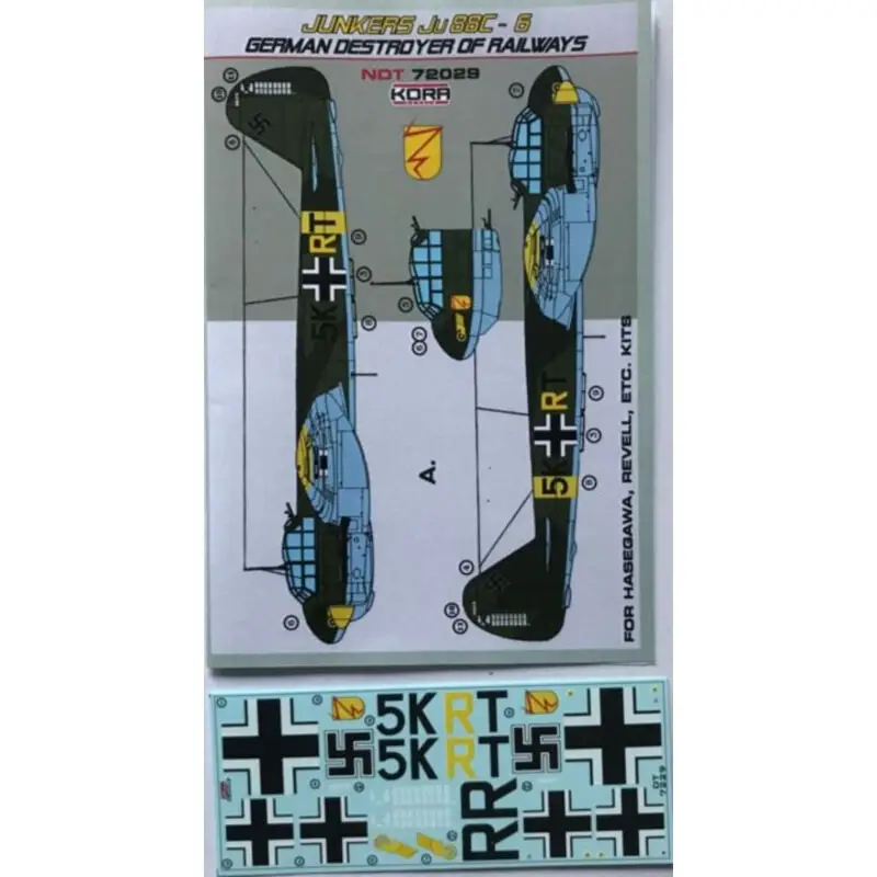 Sticker Junkers Ju-88C-6 Spoorwegvernietiger Decal Goedkoop