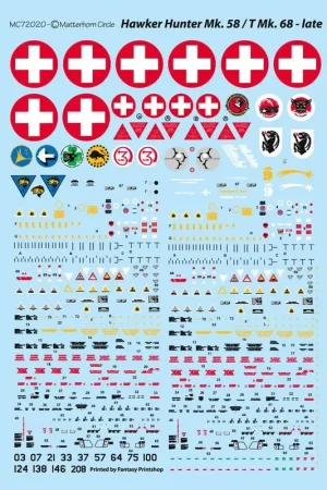 Sticker Hawker Hunter Mk.58 / T Mk.68 laat [F.8] Decal Favoriet