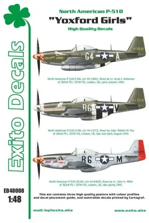 Veilige Betaling Sticker Yoxford Girls - Noord-Amerikaanse P-51D MustangP-51D Mustang werd duidelijk een van de meest populaire modelleeronderw