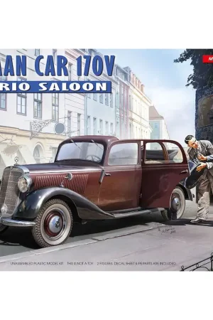 Goedkoop DUITSE AUTO 170V CABRIO SALOON ZEER GEDETAILLEERD MODEL ALLE DEUREN KUNNEN WORDEN GEPLAATST OPEN & GESLOTEN FOTO-geëtste ONDERDE