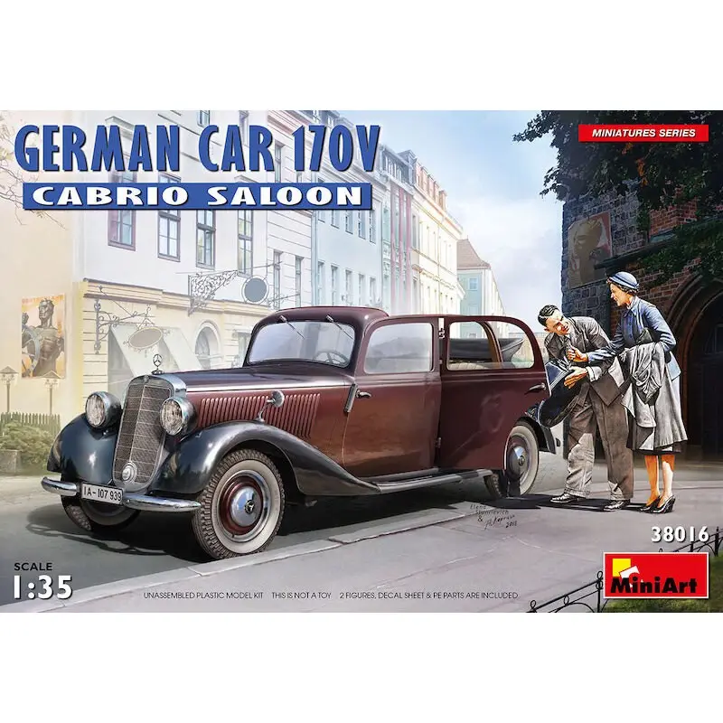 Goedkoop DUITSE AUTO 170V CABRIO SALOON ZEER GEDETAILLEERD MODEL ALLE DEUREN KUNNEN WORDEN GEPLAATST OPEN & GESLOTEN FOTO-geëtste ONDERDE