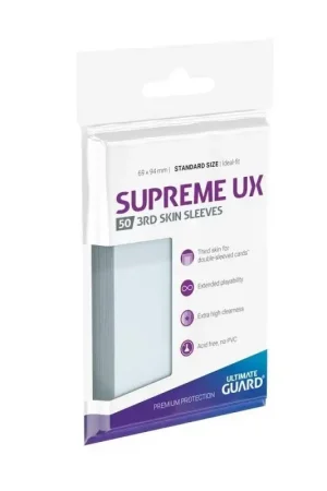Premium Ultimate Guard 50 zakken Supreme UX 3rd Skin Sleeves standaardformaat transparant