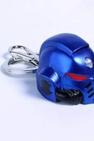 Warhammer 40K porte-clés métal Space Marine Primaris Helm Ultramarine Sleutelhanger Express Levering