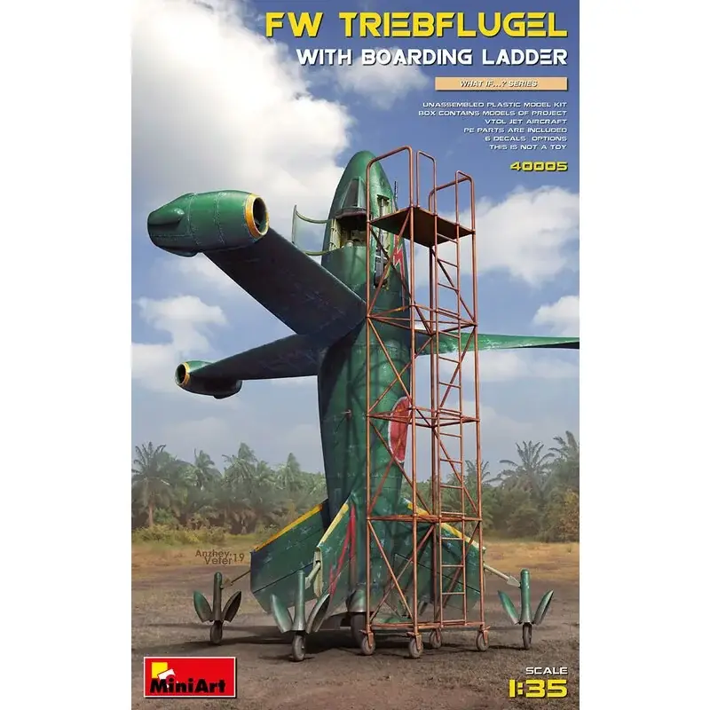 Must-Have Focke-Wulf Triebflugel met instapladder Box bevat modellen van project VTOL straalvliegtuigenPE-onderdelen zijn inbegrepen6 Deca