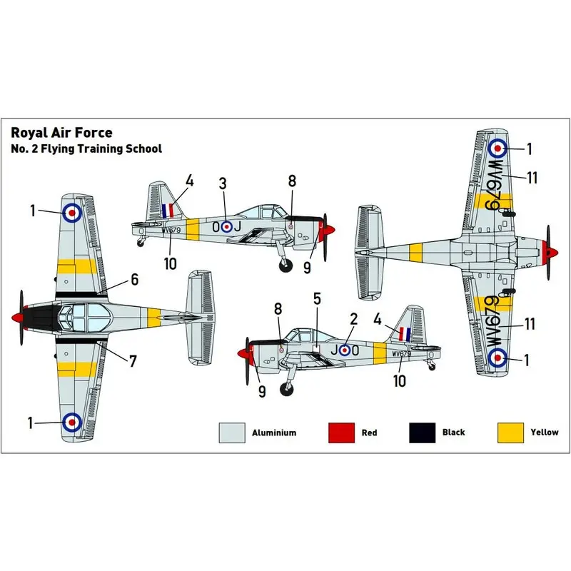 Favoriet Percival PROVOST T.1 / RAF 1 plastic set, 1 sticker-versie, BAGGED Schaalmodel
