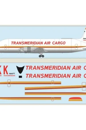Koopje Canadair CL-44 Guppy - Transmeridian Air Cargo Inclusief een laserprint. Schaalmodel