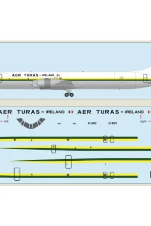 Superprijs Canadair CL-44J - Aer Turas Ireland EI-BGO Inclusief een laserprint. Schaalmodel