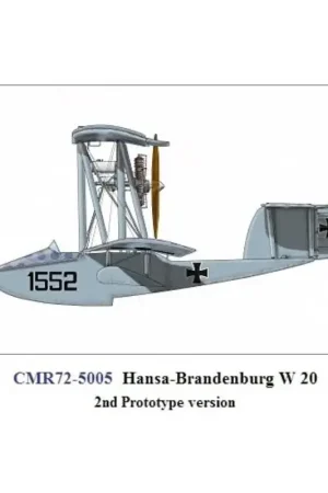 Hansa-Brandenberg W.20 / 2 2e prototype-versie (ook verkrijgbaar als afzonderlijke CMR-DS05 strandwagen voor deze kit) Actieprijs