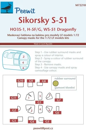 Hoge Kwaliteit Westland Sikorsky H-5F / H-5G WS-51 H-5G HO3S-1 Dragonfly (ontworpen om te worden gebruikt met LF-modellen)