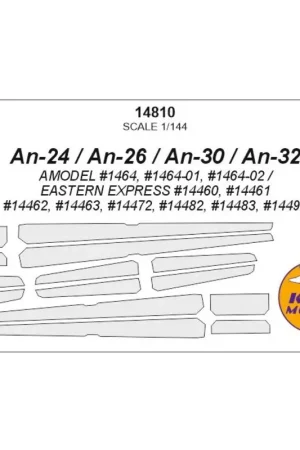 Exclusieve Aanbieding Antonov An-24 / An-26 / An-30 / An-32 anti-ijs systeemmaskers (ontworpen voor gebruik met A-Model kits AMU1464, AMU1464-01, AMU1