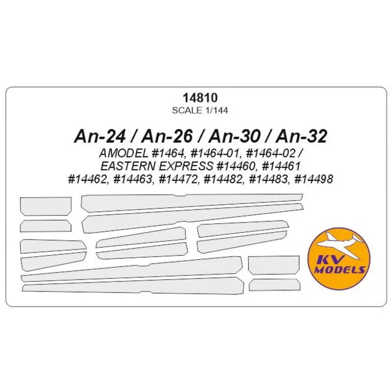 Exclusieve Aanbieding Antonov An-24 / An-26 / An-30 / An-32 anti-ijs systeemmaskers (ontworpen voor gebruik met A-Model kits AMU1464, AMU1464-01, AMU1