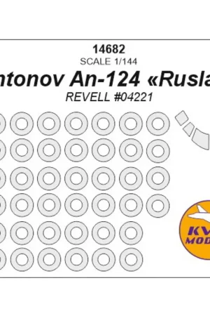 Antonov An-124 "Ruslan" luifel verfmasker EN wiel verf masker maskers (ontworpen om te worden gebruikt met Revell kits RV4221) Nieuw