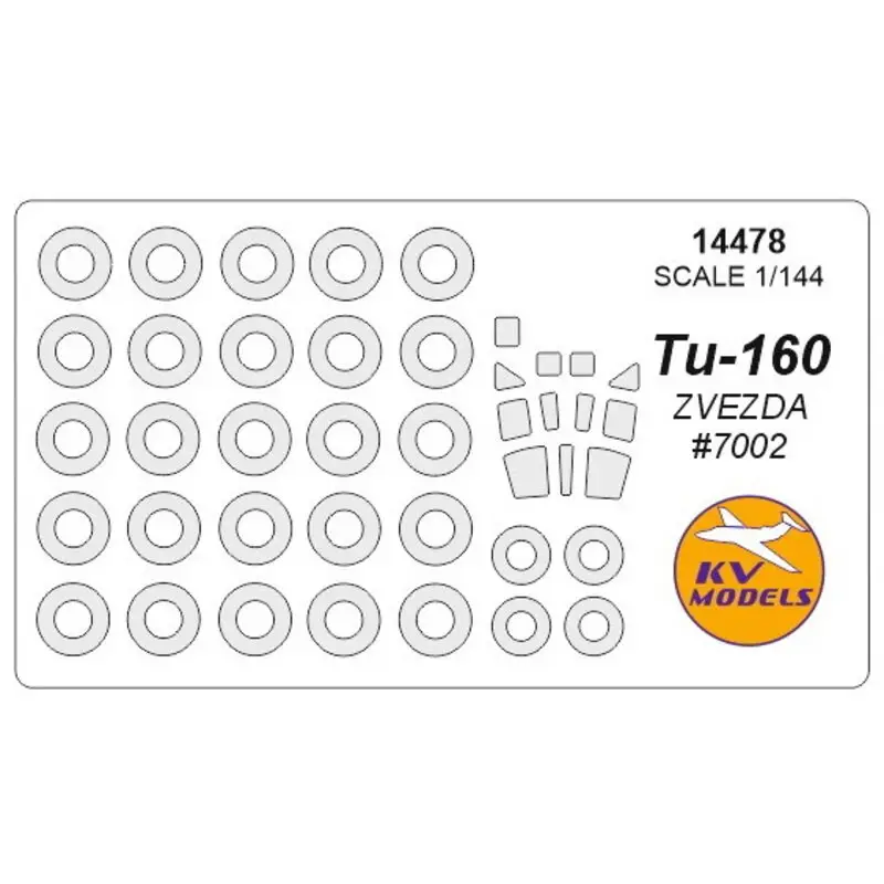 Tupolev Tu-160 luifelverfmasker EN wielverfmasker maskers (ontworpen om te worden gebruikt met ZVEZDA-kits ZVE7002) Weekendaanbieding