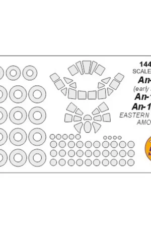 Antonov An-10 / An-12 luifelverfmasker EN wielverfmasker maskers (ontworpen voor gebruik met A-Model kits AMU1470 en EASTERN EXP Seizoensaanbieding