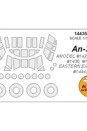 Voordeelprijs Antonov An-2 luifel verfmasker EN wielverfmasker maskers (ontworpen voor gebruik met A-MODEL kits AMU1422, AMU1435, AMU1436, AMU