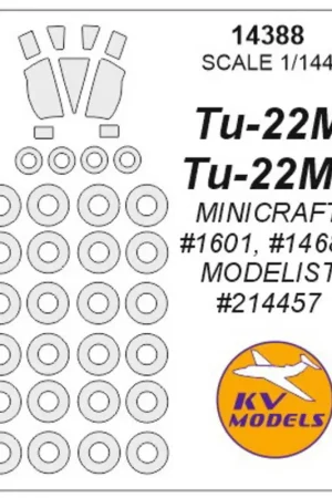 Tupolev Тu-22 verfmasker voor luifel EN wielverfmasker maskers (ontworpen voor gebruik met MINICRAFT kits MC1601, MC14681) [Tupo Koopje