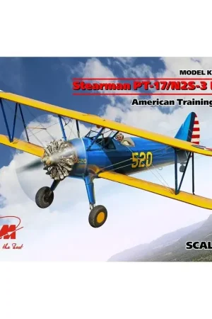 ICM : Stearman PT-17/N2S-3 Kaydet , Amerikaans trainingsvliegtuig in 1:32 Schaalmodel Flitsaanbieding