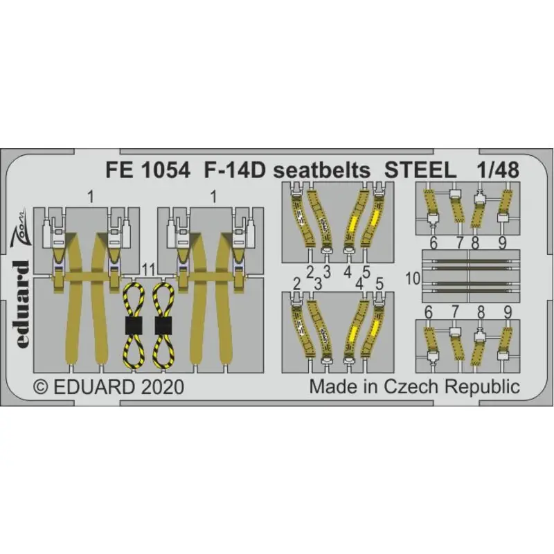 Nieuw Grumman F-14D Tomcat-veiligheidsgordels STAAL (ontworpen voor gebruik met Avant Garde, Great Wall Hobby en Tamiya-kits)