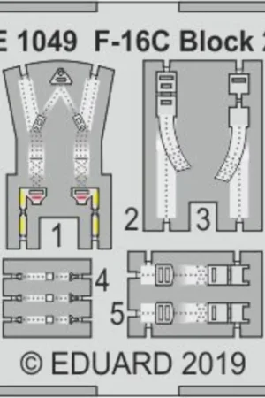 Lockheed-Martin F-16C Blok 25 veiligheidsgordels STAAL (ontworpen voor gebruik met Tamiya-kits) Bevat ongeveer 20 van de belangr Fabrieksprijs