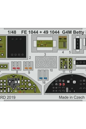 Mitsubishi G4M1 Betty-interieur (ontworpen voor gebruik met Tamiya-kits) Bevat ongeveer 20 van de belangrijkste en meest promine Laatste Versie