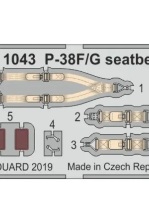Lockheed P-38F / G Bliksem veiligheidsgordels STAAL (ontworpen voor gebruik met Tamiya-kits) Bevat ongeveer 20 van de belangrijk Alleen Vandaag
