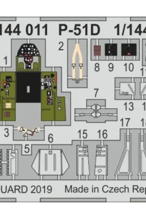 Noord-Amerikaanse P-51D Mustang 1/144 (ontworpen voor gebruik met Eduard- en Platz-kits) Direct Beschikbaar