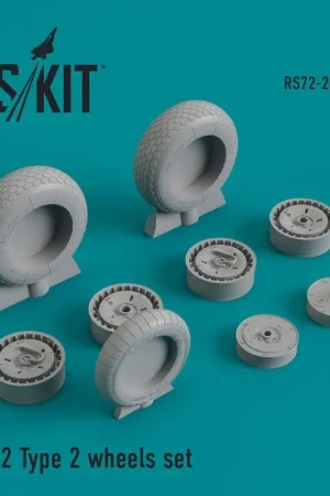 Messerschmitt Me-262A-1 / Me-262B-2 Type 2 wielenset (ontworpen voor gebruik met Academy, Airfix, Hasegawa, Hobby Boss, Revell e Hoge Kwaliteit