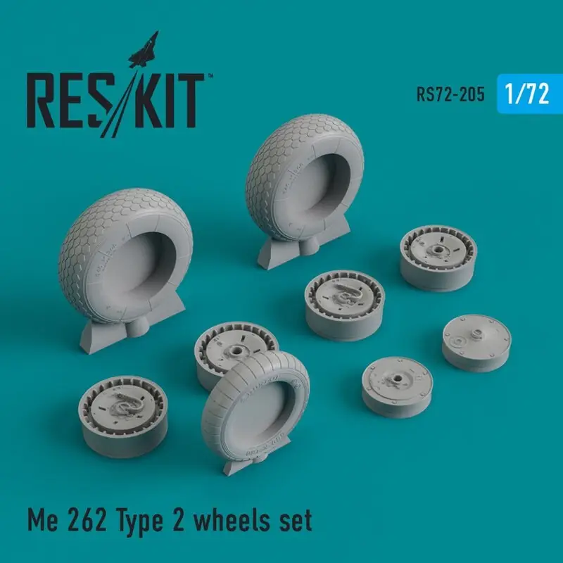 Messerschmitt Me-262A-1 / Me-262B-2 Type 2 wielenset (ontworpen voor gebruik met Academy, Airfix, Hasegawa, Hobby Boss, Revell e Hoge Kwaliteit