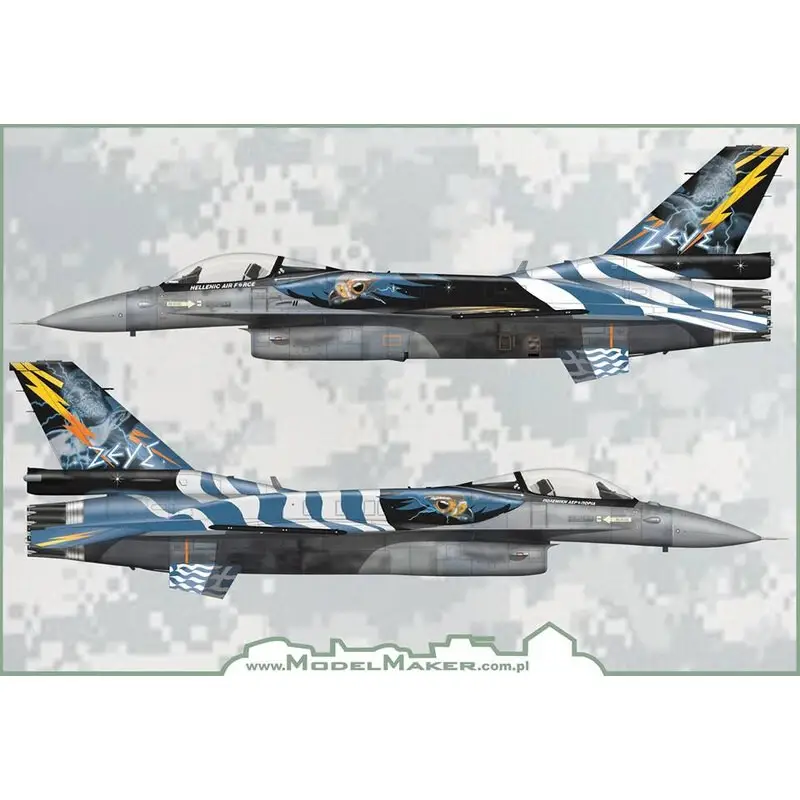Sticker Lockheed-Martin F-16C ZEUS DEMO TEAM 2015 sticker + verfmaskers (ontworpen om te worden gebruikt met Academy-kits) Alleen Vandaag