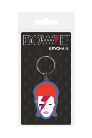 Betrouwbaar David Bowie rubberen sleutelhanger Aladdin Sane 6 cm