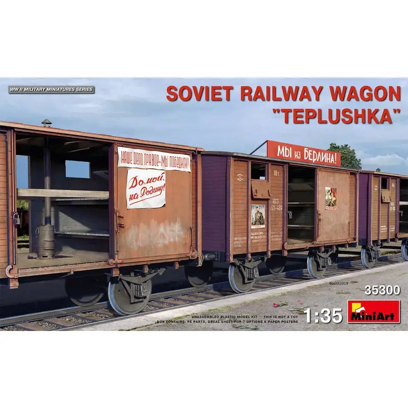 Sovjetspoorwagen "teplushka" zeer gedetailleerde modeldoors & windows, kunnen open of gesloten worden geplaatst kan worden geïns Tijdelijk Beschikbaar