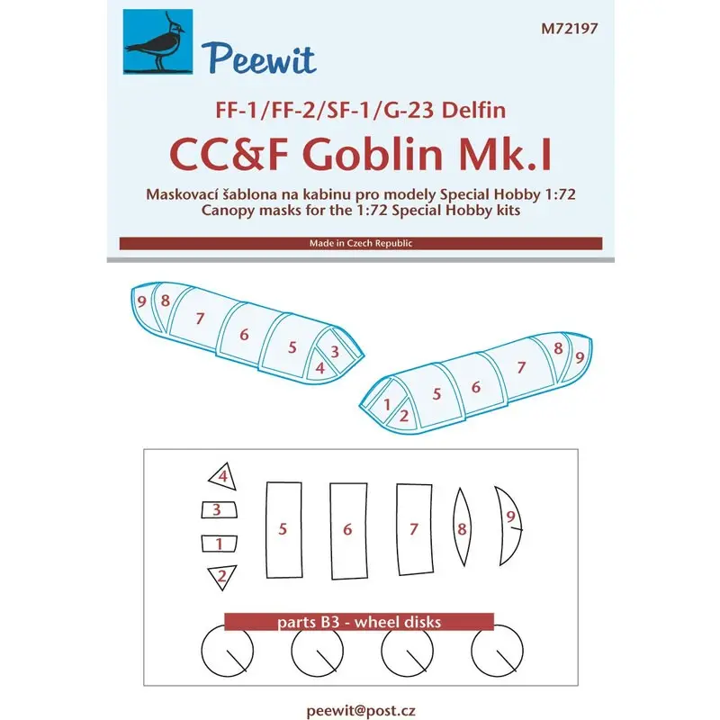 Grumman FF-1 / FF-2 / SF-1 / G-23 Delfin / CC & F Goblin Mk.I (ontworpen voor gebruik met speciale hobbykits) [G-23 'Delfin'Fifi Flitsaanbieding