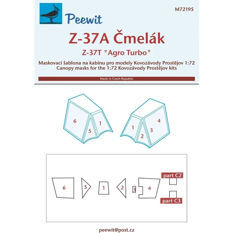 Laat Z-37A Cmelak / Let Z-37TM Agro Turbo (ontworpen voor gebruik met Kovozavody Prostejov-sets) Meest Verkocht