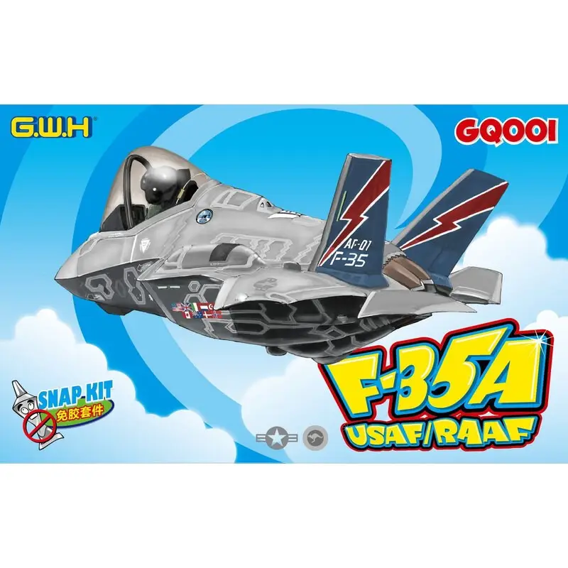 Lockheed-Martin F-35 Lightning II USAF / RAAF (Cartoon-serie) Schaalmodel Gecertificeerd