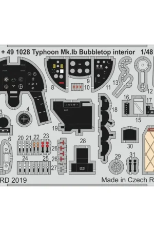 Weekendaanbieding Hawker Typhoon Mk.Ib Bubbletop (ontworpen om te worden gebruikt met Hasegawa- en Italeri-kits)
