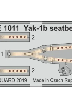 Gratis Retour Yakolev Yak-1B veiligheidsgordels STEEL (ontworpen om te worden gebruikt met Zvezda-kits)