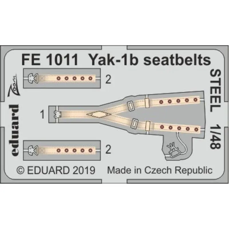 Gratis Retour Yakolev Yak-1B veiligheidsgordels STEEL (ontworpen om te worden gebruikt met Zvezda-kits)