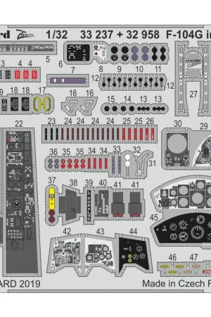 Lockheed F-104G Starfighter interieur 1/32 (ontworpen om te worden gebruikt met Italeri-kits) Betrouwbaar
