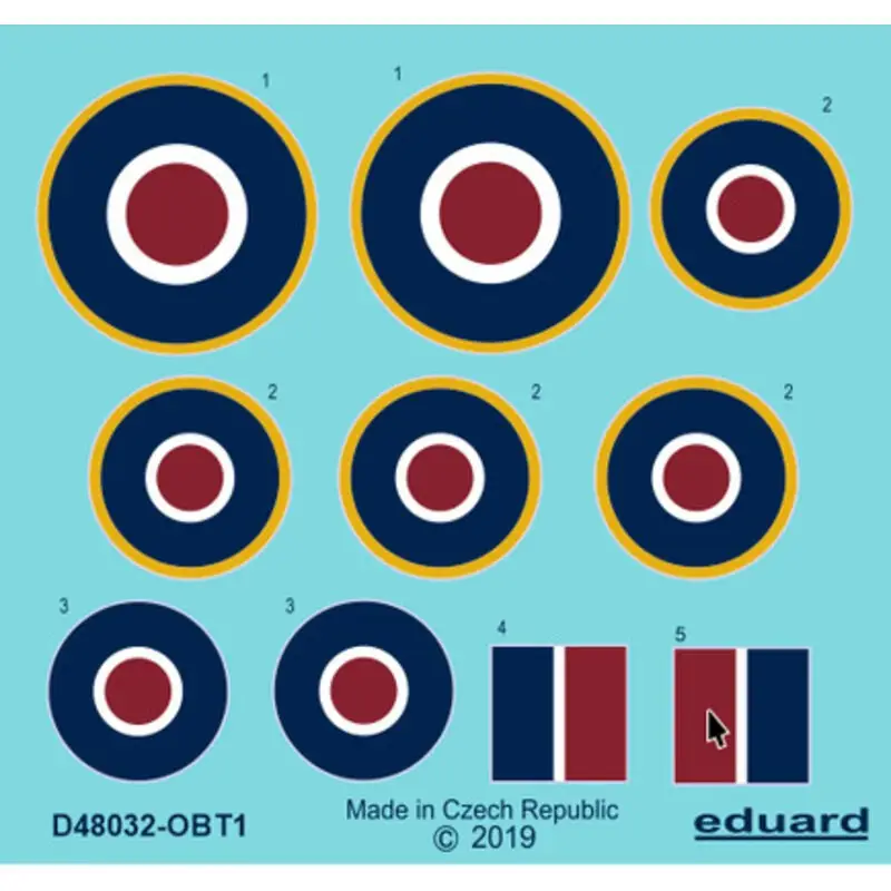 Beperkt Aanbod Sticker Hawker Tempest Mk.V roundels eind 1/48 (ontworpen om te worden gebruikt met Eduard-kits)
