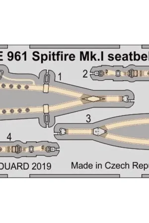 Populair Spitfire Mk.I Veiligheidsgordels Staal 1/48