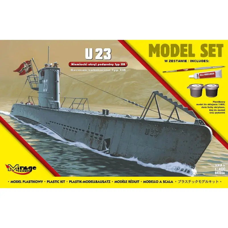 U23 (Duitse onderzeeër WO II TypeIIB (Model (Model Set)) Schaalmodel Weekendaanbieding