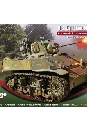 Merkproduct USLight Tank M5A1 (Late) 3rd Armd.DivN Schaalmodel